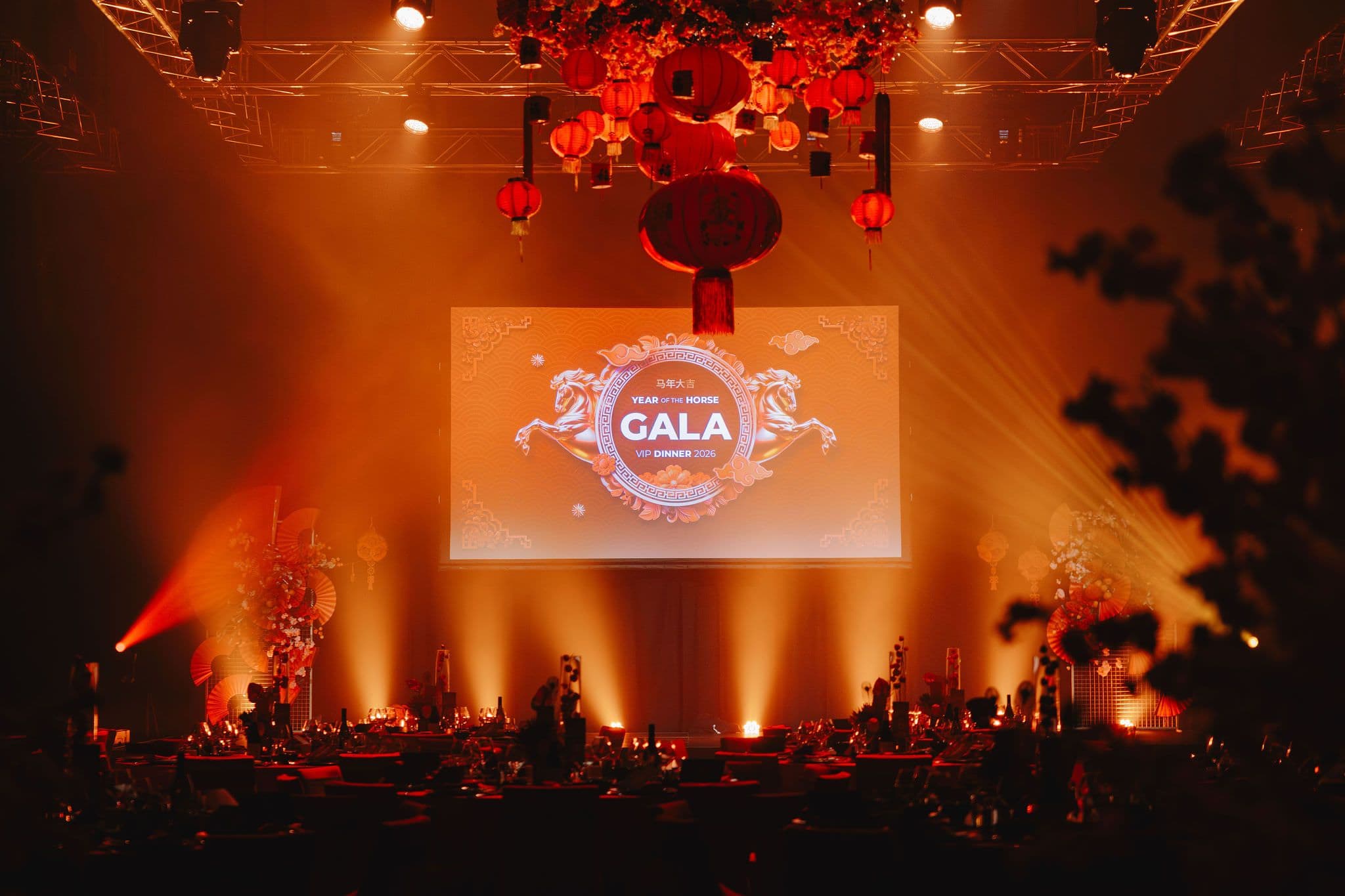 Lunar New Year at NZICC in Auckland, guests and the room, event photography by Sonna Studios